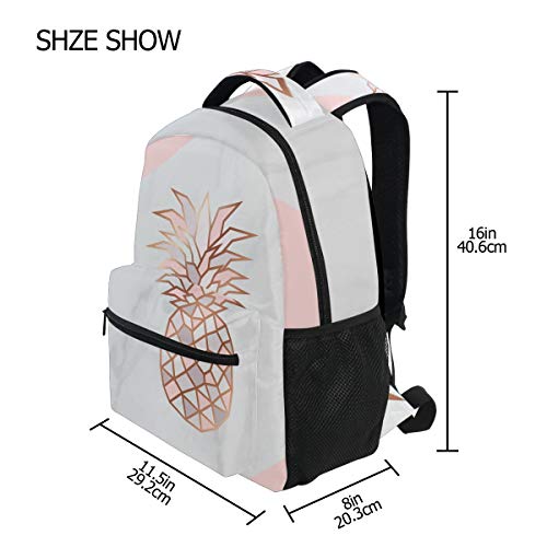 ALAZA Pineapple Marble Large Backpack Laptop School Bag with Multiple Pockets