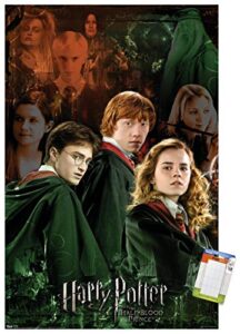 trends international harry potter and the half-blood prince - trio collage wall poster, 22.375" x 34", premium poster & mount bundle