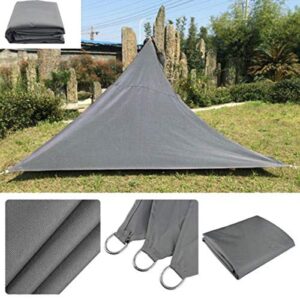 LKXHarleya 6.5ft x 6.5ft x 6.5ft Sun Shade Sail Triangle Canopy, Waterproof UV Block for Patio Garden Outdoor Facility and Activities(Grey)