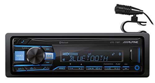 ALPINE UTE-73BT Digital Media Bluetooth Car Stereo Receiver w/USB+AUX Cable
