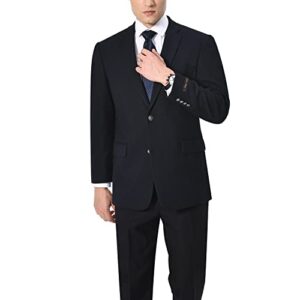 Men's Sport Coat Classic Fit 2 Button Stretch Blazer Suit Jacket Navy