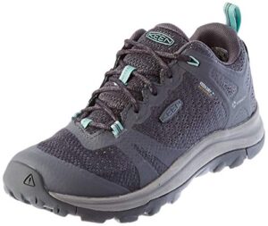 keen women's terradora 2 waterproof low height hiking shoes, steel grey/ocean wave, 8