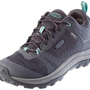 KEEN Women's Terradora 2 Waterproof Low Height Hiking Shoes, Steel Grey/Ocean Wave, 8