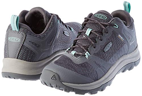 KEEN Women's Terradora 2 Waterproof Low Height Hiking Shoes, Steel Grey/Ocean Wave, 8