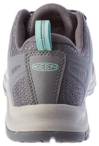 KEEN Women's Terradora 2 Waterproof Low Height Hiking Shoes, Steel Grey/Ocean Wave, 8