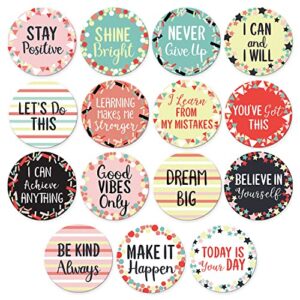sweetzer & orange 30 growth mindset confetti positive sayings accents | motivational wall art inspirational quote cards with matching pastel colors for classroom decorations, office, nursery (7-inch)