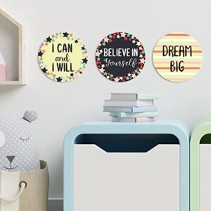 Sweetzer & Orange 30 Growth Mindset Confetti Positive Sayings Accents | Motivational Wall Art Inspirational Quote Cards with Matching Pastel Colors for Classroom Decorations, Office, Nursery (7-Inch)