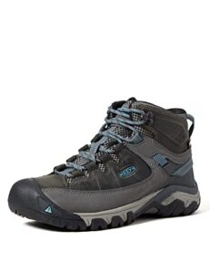 keen women's targhee 3 mid height waterproof hiking boots, magnet/atlantic blue, 7.5