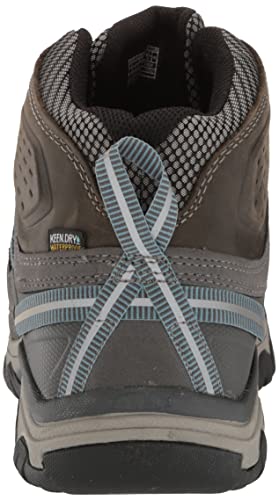 KEEN Women's Targhee 3 Mid Height Waterproof Hiking Boots, Magnet/Atlantic Blue, 7.5