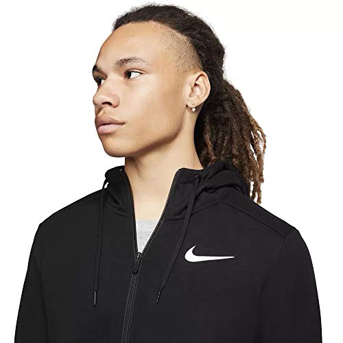 Nike Dry Hoodie Full Zip Fleece Black/White Large