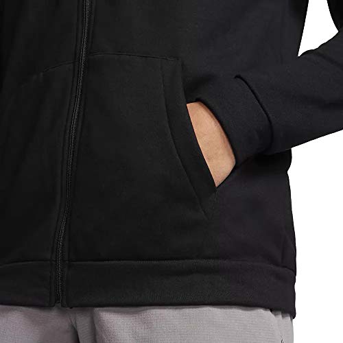 Nike Dry Hoodie Full Zip Fleece Black/White Large