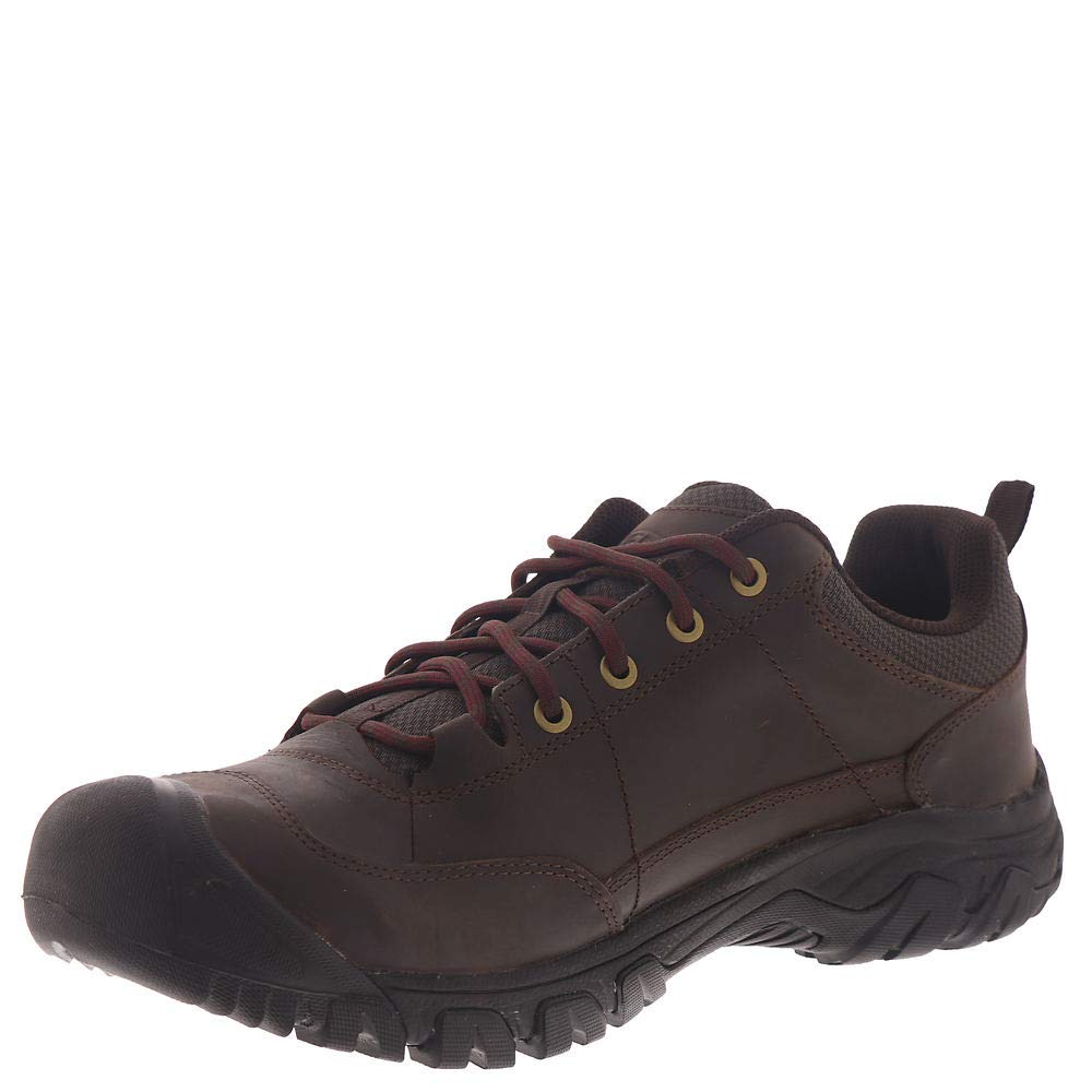 KEEN Men's-Targhee 3 Oxford Casual Hiking Shoes, Dark Earth/Mulch, 11 Wide