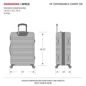 SwissGear 7366 Hardside Expandable Luggage with Spinner Wheels, Green, 3-Piece Set (19/23/27)