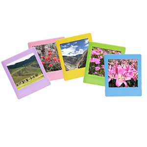 SUNMNS Colorful Photo Picture Frame Compatible with Fujifilm Instax Square SQ1 SQ6 SQ10 SQ20 Camera Film, 5 Pieces