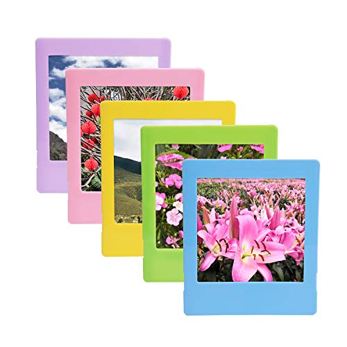 SUNMNS Colorful Photo Picture Frame Compatible with Fujifilm Instax Square SQ1 SQ6 SQ10 SQ20 Camera Film, 5 Pieces