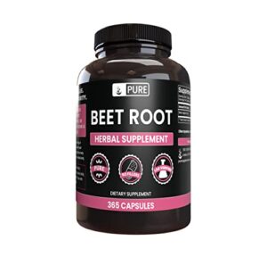 pure original ingredients beet root (365 capsules) no magnesium or rice fillers, always pure, lab verified