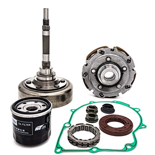 koxuyim Clutch Kits Assembly compatible with ATV UTV hisun,includes Clutch one way bearing,filter,Drum, housing For utv,hs700,msu,500, UTV700, ATV500, ATV700