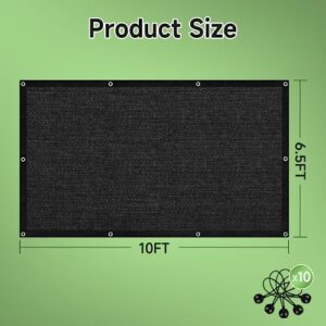 FOTMISHU 75%-80% Shade Cloth Anti-aging 6.5ftx10ft Sun Mesh UV Resistant Net, Sunblock Garden Shade Mesh Tarp for Plant Cover, Greenhouse, Barn or Kennel, Flowers, Plants,Used for 3 Years or Even Long