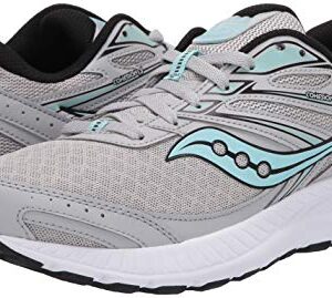 Saucony Women's Cohesion 13 Running Shoe, Grey/Black, 9