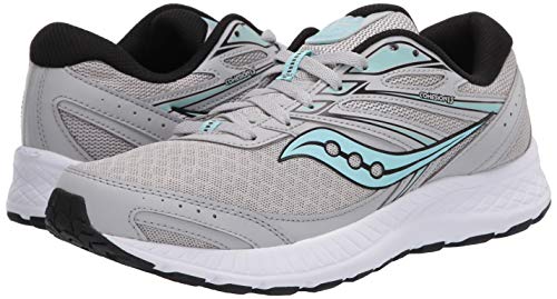 Saucony Women's Cohesion 13 Running Shoe, Grey/Black, 9