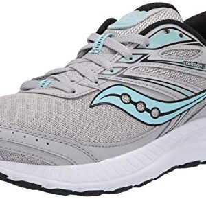 Saucony Women's Cohesion 13 Running Shoe, Grey/Black, 9