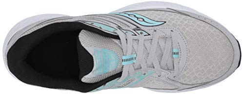 Saucony Women's Cohesion 13 Running Shoe, Grey/Black, 9