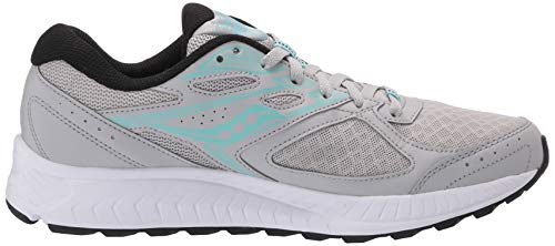 Saucony Women's Cohesion 13 Running Shoe, Grey/Black, 9