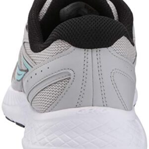 Saucony Women's Cohesion 13 Running Shoe, Grey/Black, 9