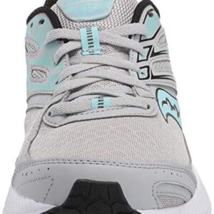 Saucony Women's Cohesion 13 Running Shoe, Grey/Black, 9