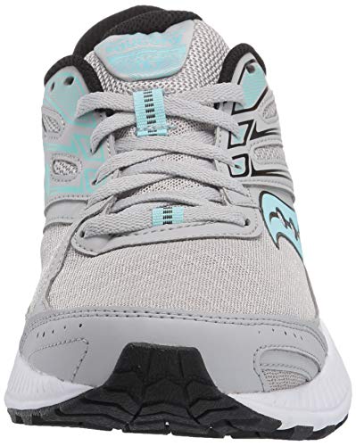 Saucony Women's Cohesion 13 Running Shoe, Grey/Black, 9