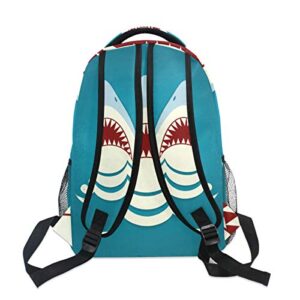 School Backpack Shark Tooth Jaws Teens Girls Boys Schoolbag Travel Bag