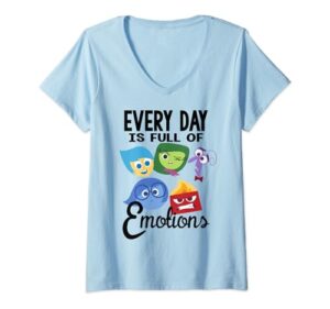 disney pixar inside out every day emotions v-neck t-shirt