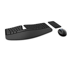 microsoft sculpt ergonomic wireless desktop keyboard and wireless mouse l5v-00001 (with mouse)