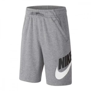 Nike Boy's Sportswear Club + HBR Fleece Shorts (Big Kids) Carbon Heather/Smoke Grey MD (10-12 Big Kid)