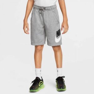 Nike Boy's Sportswear Club + HBR Fleece Shorts (Big Kids) Carbon Heather/Smoke Grey MD (10-12 Big Kid)
