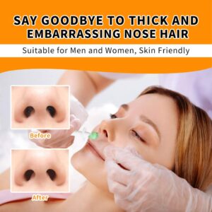 Nose Wax Nose Hair Wax Kit for Men and Women Nose Hair Removal Wax 50g Wax 20 Wax Applicators 10 Nose Wax Pod 1 Measuring Cup 8 Moustache Stencils