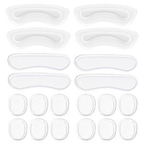 heel grips, 8pcs heel inserts, 12pcs shoe inserts, gel heel cushion inserts for women men, adhesive shoe pads for loose shoes, heel slipping, rubbing