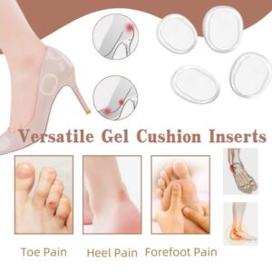 Heel Grips, 8PCS Heel Inserts, 12PCS Shoe Inserts, Gel Heel Cushion Inserts for Women Men, Adhesive Shoe Pads for Loose Shoes, Heel Slipping, Rubbing