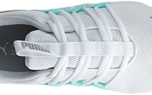 PUMA Women's Riaze Prowl, Puma White-Gulf Stream, 8.5