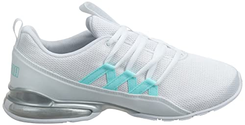 PUMA Women's Riaze Prowl, Puma White-Gulf Stream, 8.5