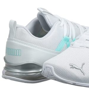 PUMA Women's Riaze Prowl, Puma White-Gulf Stream, 8.5