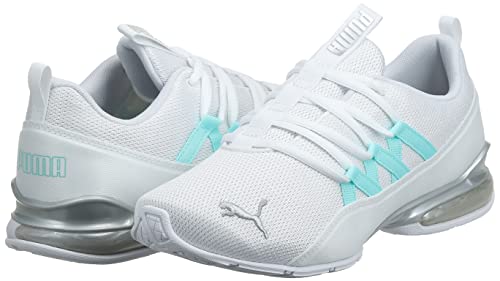 PUMA Women's Riaze Prowl, Puma White-Gulf Stream, 8.5