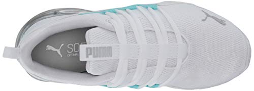 PUMA Women's Riaze Prowl, Puma White-Gulf Stream, 8.5