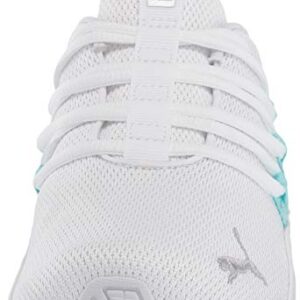 PUMA Women's Riaze Prowl, Puma White-Gulf Stream, 8.5