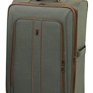 LONDON FOG Newcastle Softside Expandable Spinner Luggage, Slate Bronze, 4 Piece Set