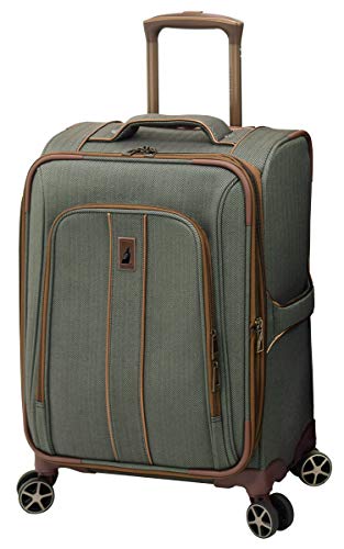 LONDON FOG Newcastle Softside Expandable Spinner Luggage, Slate Bronze, 4 Piece Set