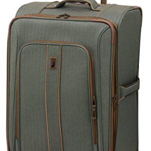 LONDON FOG Newcastle Softside Expandable Spinner Luggage, Slate Bronze, 4 Piece Set