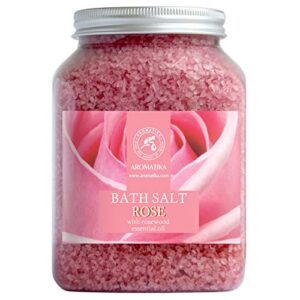 rose bath salts 46 oz - natural rosewood oil & rose extract - best for relaxing - good sleep - beauty - bathing - body care - wellness - relax - aromatherapy - spa