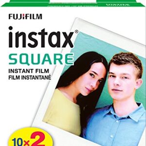 Fujifilm Instax Square Twin Pack Film - 20 Exposures & Instax Square Black Film - 10 Exposures