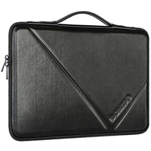 domiso 15.6 inch shockproof waterproof laptop sleeve with handle lightweight soft eva handbag tablet case for 15.6" laptops/apple/lenovo ideapad/acer aspire e15 / hp envy 15 / dell/asus,black